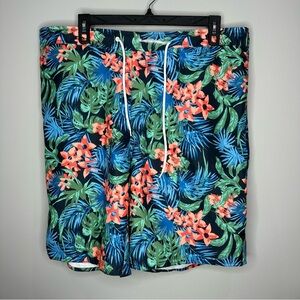 St John’s Bay Tropical Floral Men's Swim Shorts 2XLT